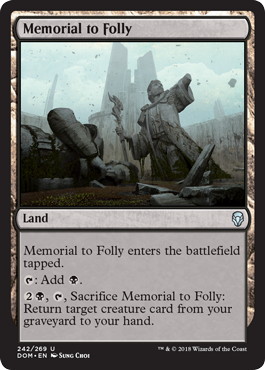 【Foil】《愚蒙の記念像/Memorial to Folly》[DOM] 土地U