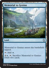 【Foil】《天才の記念像/Memorial to Genius》[DOM] 土地U