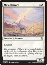 【Foil】《メサ・ユニコーン/Mesa Unicorn》[DOM] 白C