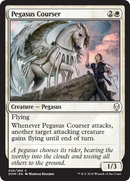 《ペガサスの駿馬/Pegasus Courser》[DOM] 白C