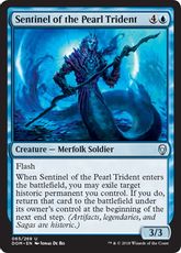 【Foil】《真珠三叉矛の歩哨/Sentinel of the Pearl Trident》[DOM] 青U