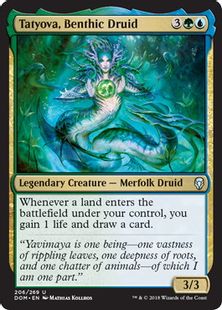 《水底のドルイド、タトヨヴァ/Tatyova, Benthic Druid》[DOM] 金U