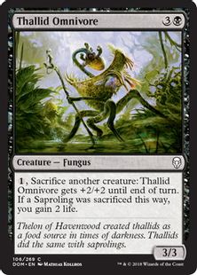《雑食のサリッド/Thallid Omnivore》[DOM] 黒C