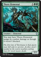 【Foil】《茨の精霊/Thorn Elemental》[DOM] 緑U