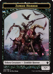 (004)《ゾンビ・ホラートークン/Zombie Horror Token》[DTK] 黒