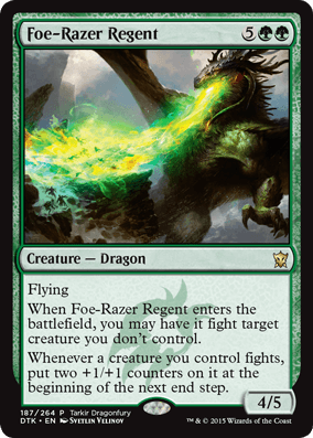 《仇滅の執政/Foe-Razer Regent》[Tarkir Dragonfury] 緑R