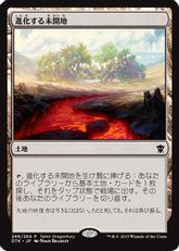 《進化する未開地/Evolving Wilds》[Tarkir Dragonfury] 土地C