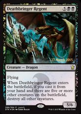 【Foil】《死致の執政/Deathbringer Regent》(発売記念)[DTK-P] 黒R