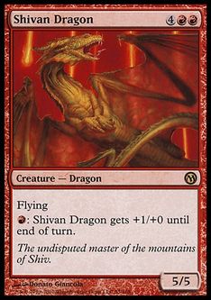《シヴ山のドラゴン/Shivan Dragon》(DoP)[Mマーク] 赤R