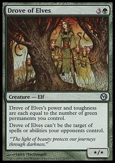《エルフの集団/Drove of Elves》(DoP)[Mマーク] 緑U