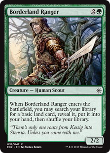 《国境地帯のレインジャー/Borderland Ranger》[E02] 緑C