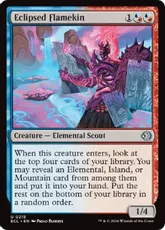 【Foil】(219)《蝕甚化した炎族/Eclipsed Flamekin》[ECL] 金U