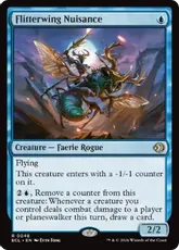 【Foil】(048)《閃翼の嫌がらせ屋/Flitterwing Nuisance》[ECL] 青R