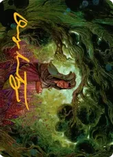 【箔押し】(041)【アート・カード】花を手入れする者[ECL]