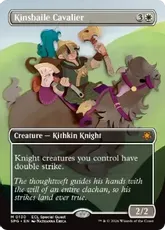 【Foil】(130)■ボーダーレス■《キンズベイルの騎兵/Kinsbaile Cavalier》[SPG] 白R