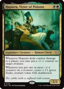 MTG引退品 統率者 毒物の侍臣、ハパチラ デッキ百枚 スランの医師、ヨーグモス 買取：(123)《毒物の侍臣、ハパチラ/Hapatra, Vizier of Poisons》[ECC