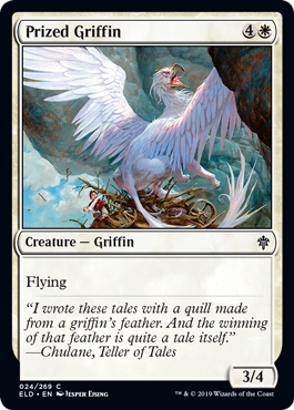 《尊きグリフィン/Prized Griffin》[ELD] 白C
