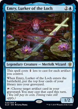 Foil】(043)□Promo Stamped□《Emry, Lurker of the Loch》[ELD-P