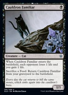 【Foil】(081)《大釜の使い魔/Cauldron Familiar》[ELD] 黒U