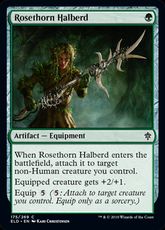 【Foil】(175)《薔薇棘の矛槍/Rosethorn Halberd》[ELD] 緑C