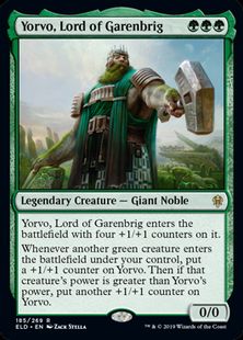 【Foil】(185)《ギャレンブリグの領主、ヨルヴォ/Yorvo, Lord of Garenbrig》[ELD] 緑R