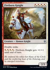 【Foil】(210)《火生まれの騎士/Fireborn Knight》[ELD] 金U