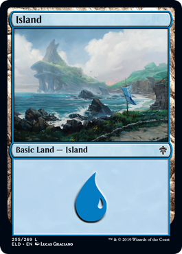 【Foil】(255)《島/Island》[ELD] 土地