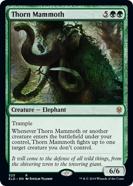323)《茨のマンモス/Thorn Mammoth》[ELD] 緑R | 日本最大級 MTG通販