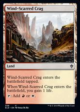(308)《風に削られた岩山/Wind-Scarred Crag》[ELD] 土地C