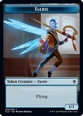 【Foil】(005)《フェアリートークン/Faerie Token》[ELD] 青