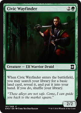 【Foil】《護民官の道探し/Civic Wayfinder》[EMA] 緑C