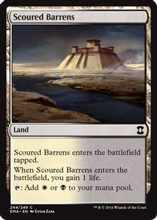 【Foil】《磨かれたやせ地/Scoured Barrens》[EMA] 土地C