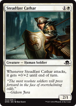 《不動の聖戦士/Steadfast Cathar》[EMN] 白C