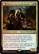 【Foil】《爪の群れのウルリッチ/Ulrich of the Krallenhorde》/《揺るぎない頭目、ウルリッチ/Ulrich, Uncontested Alpha》[EMN] 金R