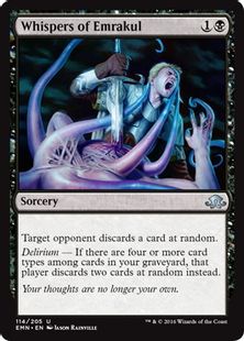 《エムラクールの囁き/Whispers of Emrakul》[EMN] 黒U