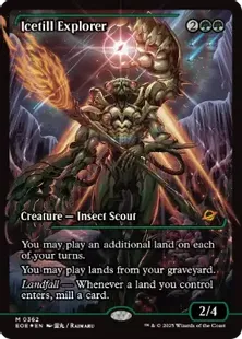 MTG EOE 氷耕しの探検家 ショーケース フラクチャーFOIL 日本語版 Foil】(362)□ショーケース□《氷耕しの探検家/Icetill Explorer