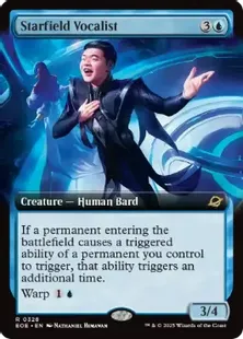【MTG】星原の歌手【NM】foil 買取：【Foil】(328)□拡張アート□《星原の歌手/Starfield