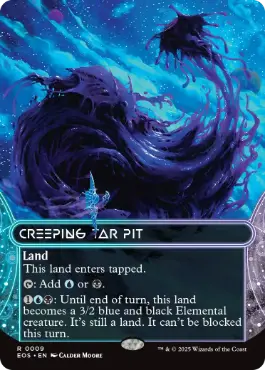 (009)■ボーダーレス■《忍び寄るタール坑/Creeping Tar Pit》[EOS] 土地R