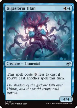 057)《猛嵐のタイタン/Gigastorm Titan》[EOE] 青U | 日本最大級 MTG