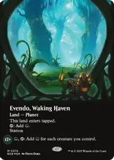 【ギャラクシー・Foil】(374)■ボーダーレス■《目覚めの安息地、エヴェンド/Evendo, Waking Haven》[EOE-BF] 土地R