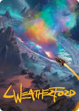 【箔押し】(045)【アート・カード】隕石のクレーター[EOE]