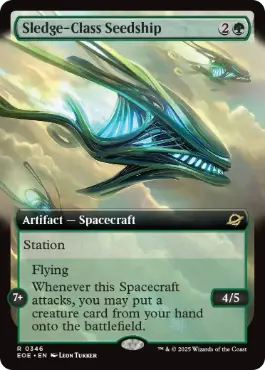 【Foil】(346)■拡張アート■《スレッジ級シードシップ/Sledge-Class Seedship》[EOE-BF] 緑R