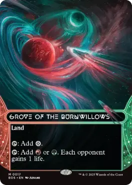 (017)■ボーダーレス■《燃え柳の木立ち/Grove of the Burnwillows》[EOS] 土地R