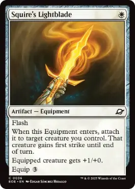 (036)《従者の光剣/Squire's Lightblade》[EOE] 白C