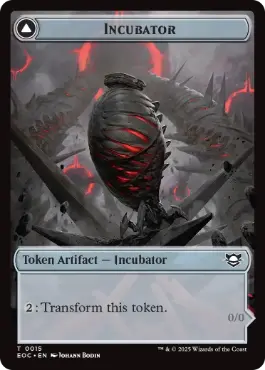 (015/015)《培養器+ファイレクシアントークン/Incubator+Phyrexian Token》[EOC] 茶/茶