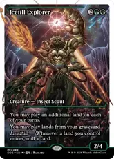 【フラクチャー・Foil】(388)■ショーケース■《氷耕しの探検家/Icetill Explorer》[EOE-BF] 緑R