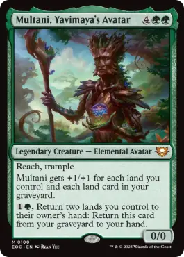 (100)《ヤヴィマヤの化身、ムルタニ/Multani, Yavimaya's Avatar》[EOC] 緑R