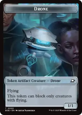 (003/010)《ドローン+ロボットトークン/Drone+Robot Token》[EOE] 茶/茶