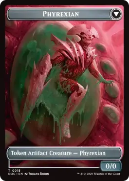 (015/015)《培養器+ファイレクシアントークン/Incubator+Phyrexian Token》[EOC] 茶/茶