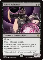 【Foil】(116)■プロモスタンプ付■《黄昏の妨害工作員/Sunset Saboteur》[EOE] 黒R